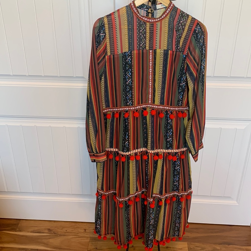70/21 Multi Color Midi Dress in Sz L